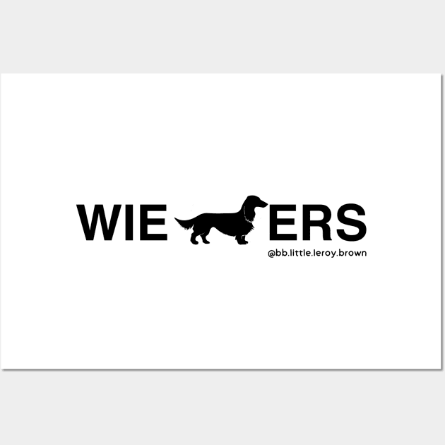 Wieners Dachshund Long Hair Coat (Black) Wall Art by Long-N-Short-Shop